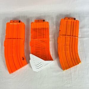 Nerf 10-Round Foam Dart Magazine Clip Lot of 3 N-Strike Elite Banana